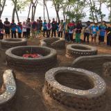 Jabung Mandala Park in Probolinggo, East Java, Indonesia has sequestered 281 kg of plastic using 1200 ecobricks