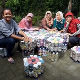 Ecobrick Table in Jogja, Indonesia has sequestered 58 kg of plastic using 250 ecobricks