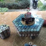 Tea Table in Banjar Sumanpan, Bali, Indonesia has sequestered 37 kg of plastic using 156 ecobricks