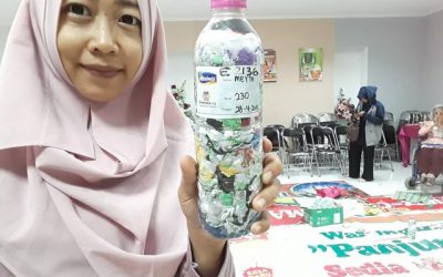 Meyta just ecobricked 230 g of plastic out of the Semarang, Indonesia biosphere…